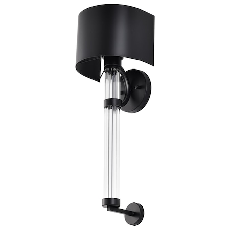 Nuvo Teagon 1-Light Wall Sconce Matte Black Metal Shade 60/7756